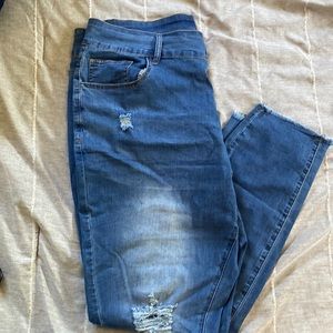 Womens distressed jeans